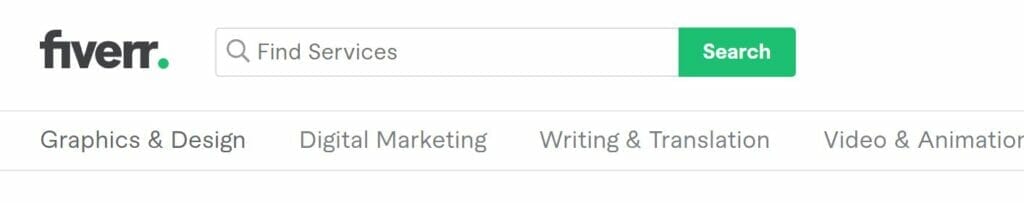 Fiverr Search Bar